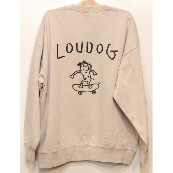 画像2: [LOU DOG] LOUDOG skateスウェット L/S -ダメージナチュラル- (2)