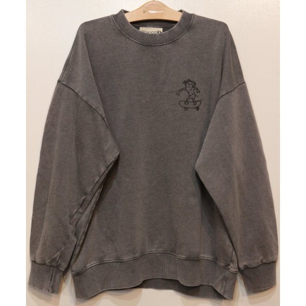 画像1: [LOU DOG] LOUDOG skateスウェット L/S -ダメージヘザーグレー- (1)