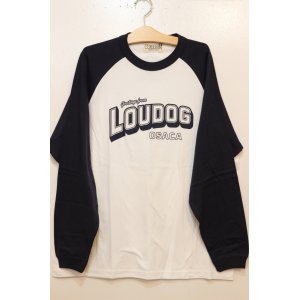 画像:  [LOU DOG] LOUDOG ラグランロンT -White/Navy-