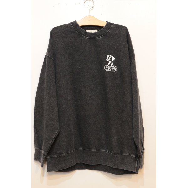 画像1: [LOU DOG] LOUDOGスウェット L/S -ダメージブラック- (1)
