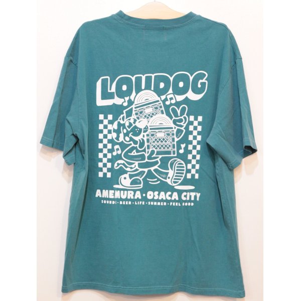 画像2: [LOU DOG] LOUDOG RECORDS S/STee -green- (2)