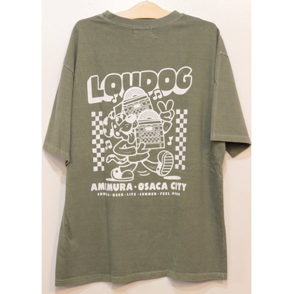 画像2: [LOU DOG] LOUDOG RECORDS S/STee -smoky green- (2)