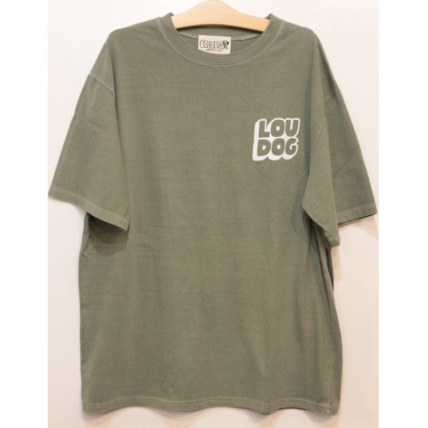 画像1: [LOU DOG] LOUDOG RECORDS S/STee -smoky green- (1)