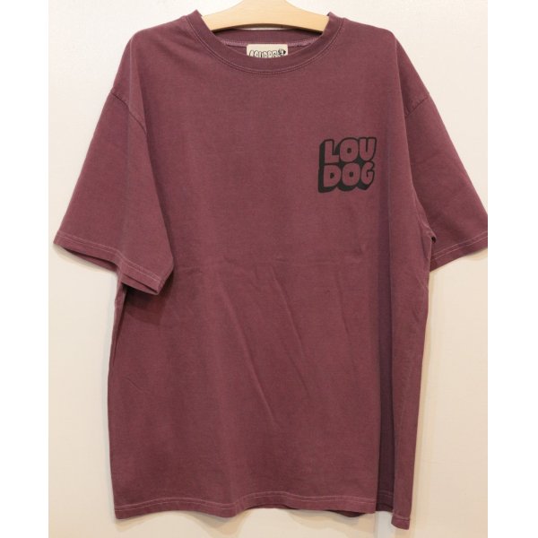 画像1: [LOU DOG] LOUDOG RECORDS S/STee -burgundy- (1)