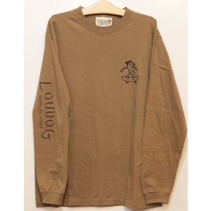 画像: [LOU DOG] LOUDOG skate　ロングスリーブ -ダークキャメル-
