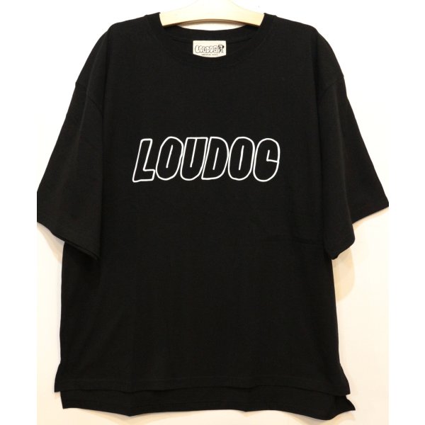 画像1: [LOU DOG] LOUDOGビッグロゴTシャツ -ブラック- (1)