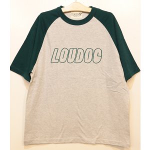 画像: [LOU DOG] LOU DOG ラグランTee -アッシュ/グリーン- 
