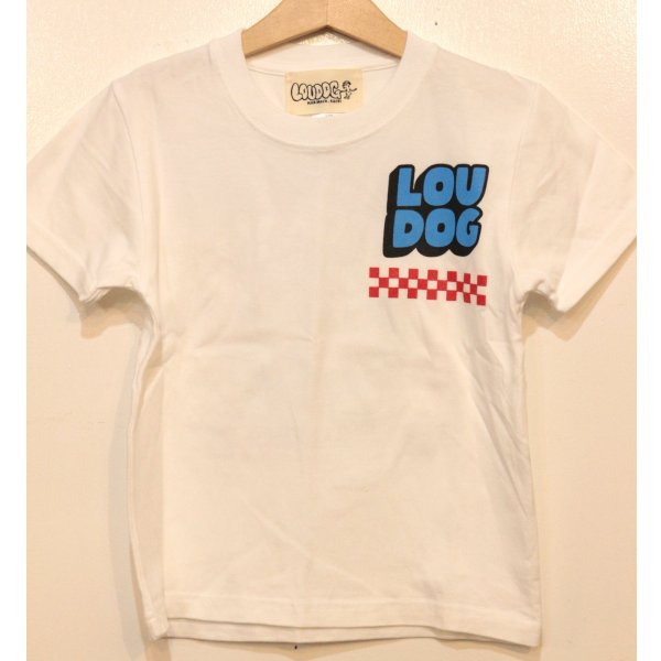 画像2: [LOU DOG] LOU DOG records KIDS Tee(120cm/130cm/140cm/150cm) -ホワイト- (2)