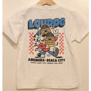 画像: [LOU DOG] LOU DOG records KIDS Tee(120cm/130cm/140cm/150cm) -ホワイト-