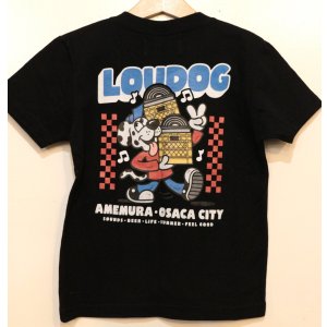 画像: [LOU DOG] LOU DOG records KIDS Tee(120cm/130cm/140cm/150cm) -ブラック-