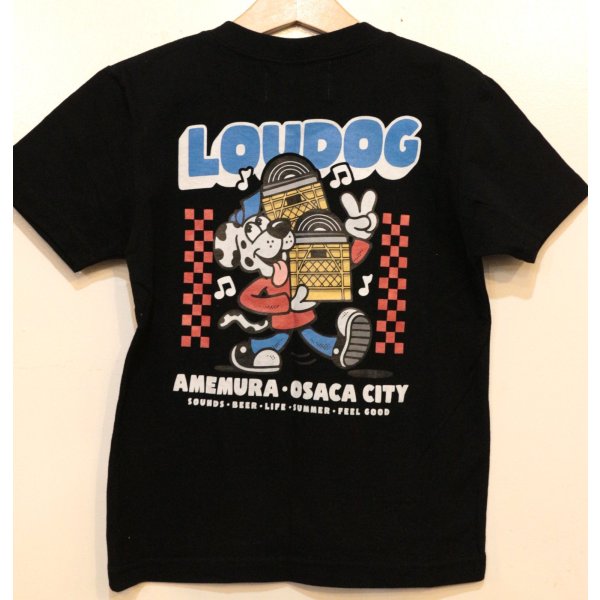 画像1: [LOU DOG] LOU DOG records KIDS Tee(120cm/130cm/140cm/150cm) -ブラック- (1)