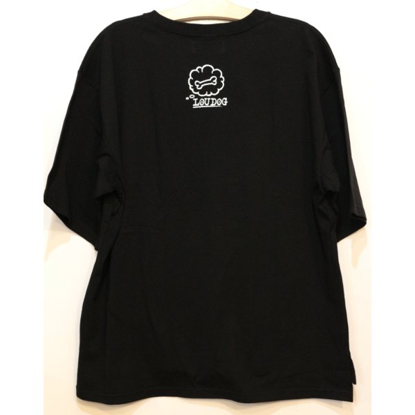 画像2: [LOU DOG] LOUDOGビッグロゴTシャツ -ブラック- (2)