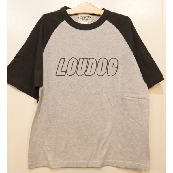 画像1: [LOU DOG] LOU DOG ラグランTee -アッシュ/スミ-  (1)