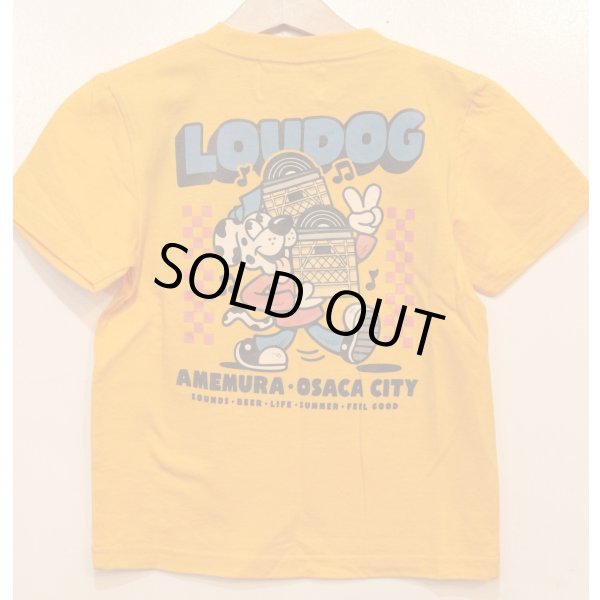 画像1: [LOU DOG] LOU DOG records KIDS Tee(120cm/130cm/140cm/150cm) -ゴールド- (1)