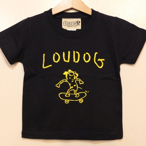 画像1: [LOU DOG] LOU DOG skate KIDS Tee(90cm/100cm/110cm/120cm/130cm) -ネイビー- (1)