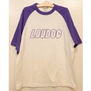 画像: [LOU DOG] LOU DOG ラグランTee -ホワイト/パープル- 