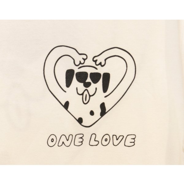 画像4: [LOU DOG] LOUDOG "ONE LOVE" S/S Tee -バニラホワイト-  (4)