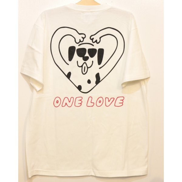 画像1: [LOU DOG] LOUDOG "ONE LOVE" S/S Tee -バニラホワイト-  (1)