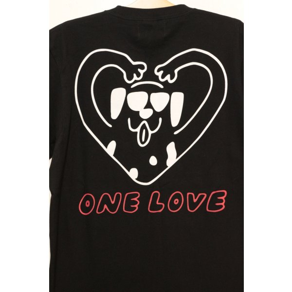 画像2: [LOU DOG] LOUDOG "ONE LOVE" S/S Tee -ブラック-  (2)