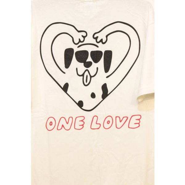 画像2: [LOU DOG] LOUDOG "ONE LOVE" S/S Tee -バニラホワイト-  (2)