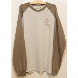 画像: [LOU DOG] LOUDOG skateラグランロングT -Ash/Sand Khaki-