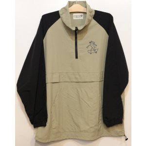 画像: [LOU DOG] NYLON JAKET -Black/Khaki- ※ワンサイズのみ