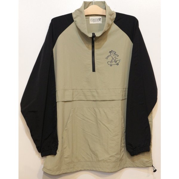 画像1: [LOU DOG] NYLON JAKET -Black/Khaki- ※ワンサイズのみ (1)
