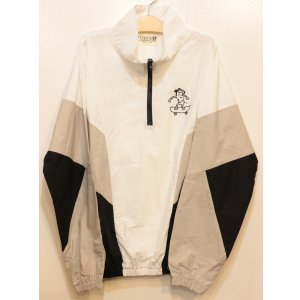 画像: [LOU DOG] NYLON Half JAKET -White/Gray/Black- ※ワンサイズのみ