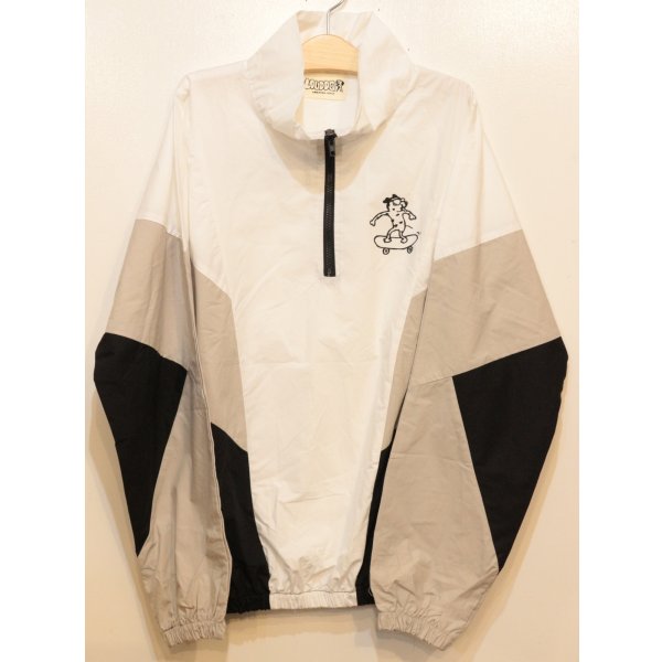 画像1: [LOU DOG] NYLON Half JAKET -White/Gray/Black- ※ワンサイズのみ (1)