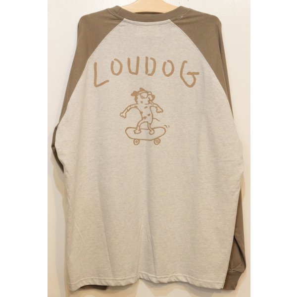 画像3: [LOU DOG] LOUDOG skateラグランロングT -Ash/Sand Khaki- (3)
