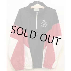 画像: [LOU DOG] NYLON Half JAKET -Black/Red/White- ※ワンサイズのみ