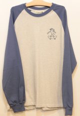 画像: [LOU DOG] LOUDOG skateラグランロングT-Ash/Blue-
