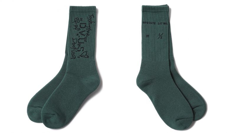 画像1: [DEVILUSE] DVUS Socks -Green- (1)