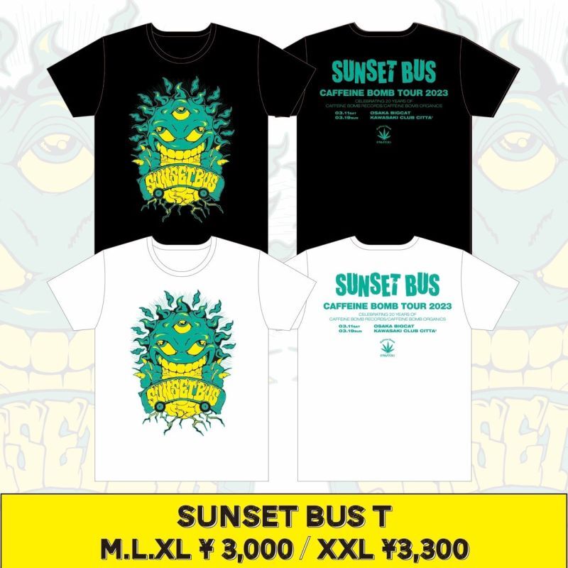 画像1: SUNSET BUS "Sunset Bus"S/S Tee -Black/White- (1)