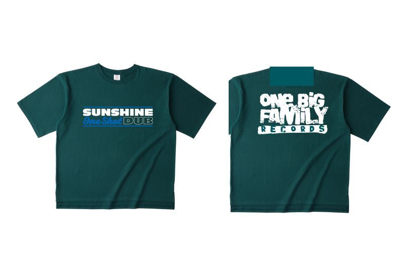 画像1: [SUNSHINE DUB] ONE SHOTビッグロゴTシャツ -ダークグリーン- (1)