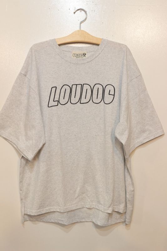 画像1: [LOU DOG] LOUDOGビッグロゴTシャツ -アッシュ- (1)