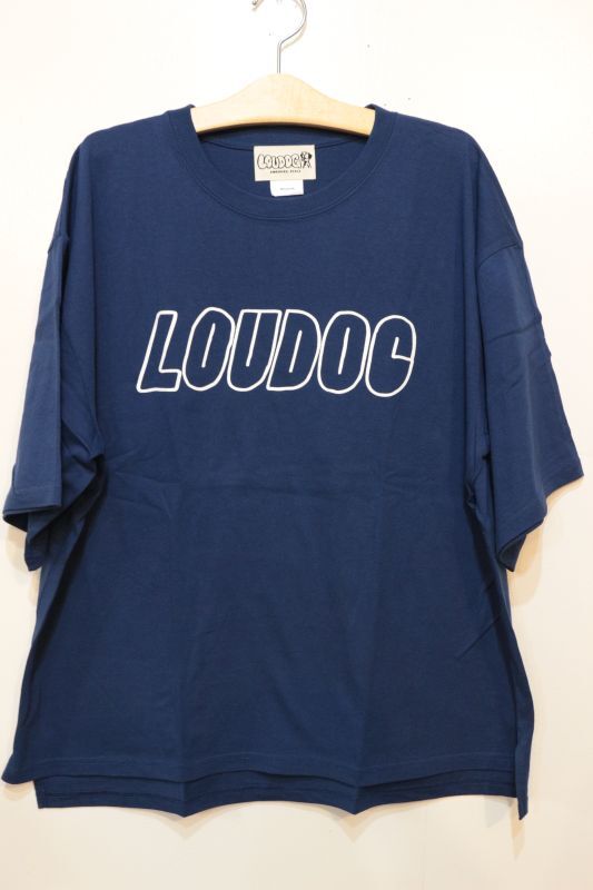 画像1: [LOU DOG] LOUDOGビッグロゴTシャツ -ネイビー- (1)