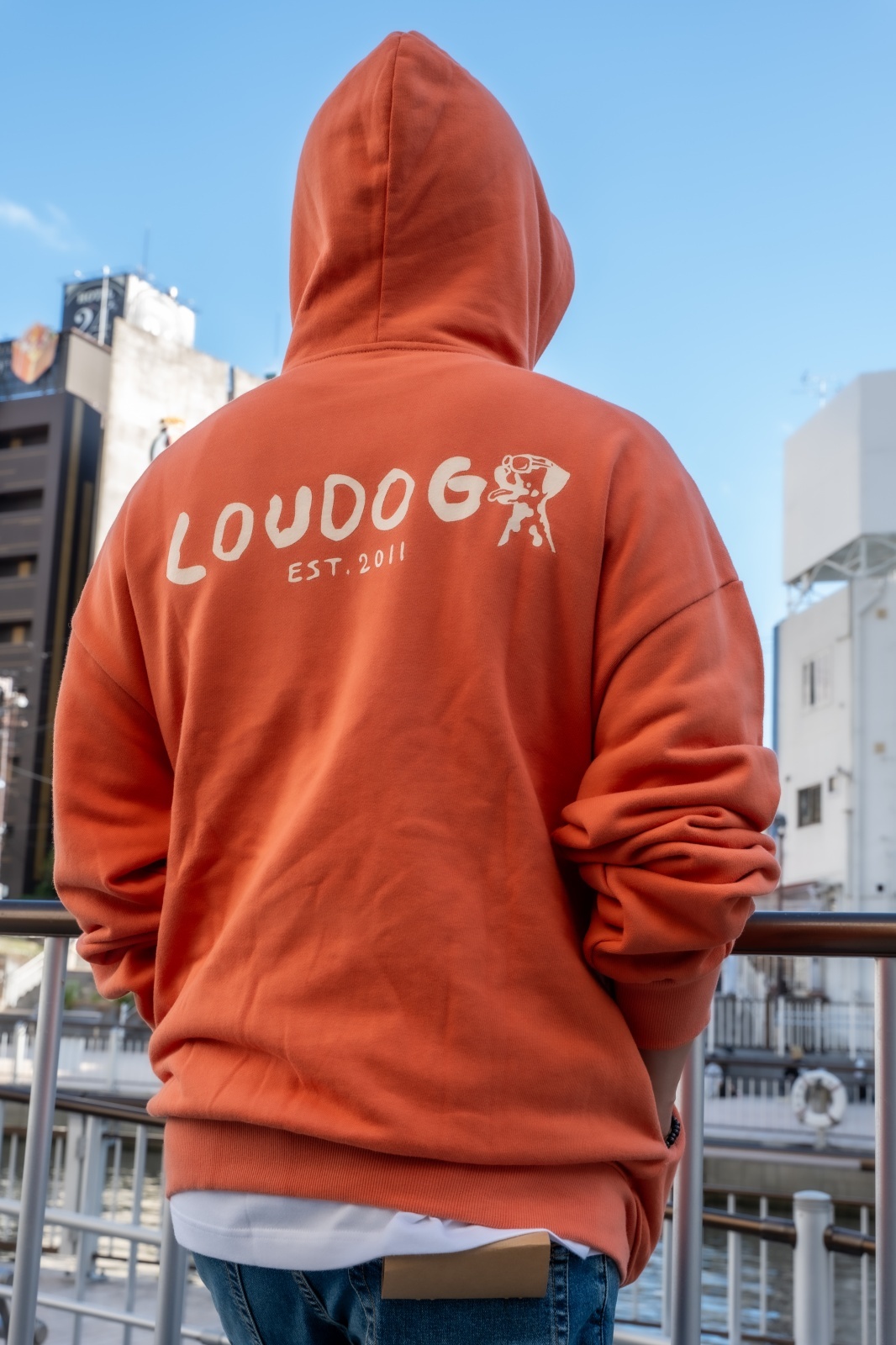 画像: [LOU DOG] LOUDOG original ワイドプルパーカ -Ash-